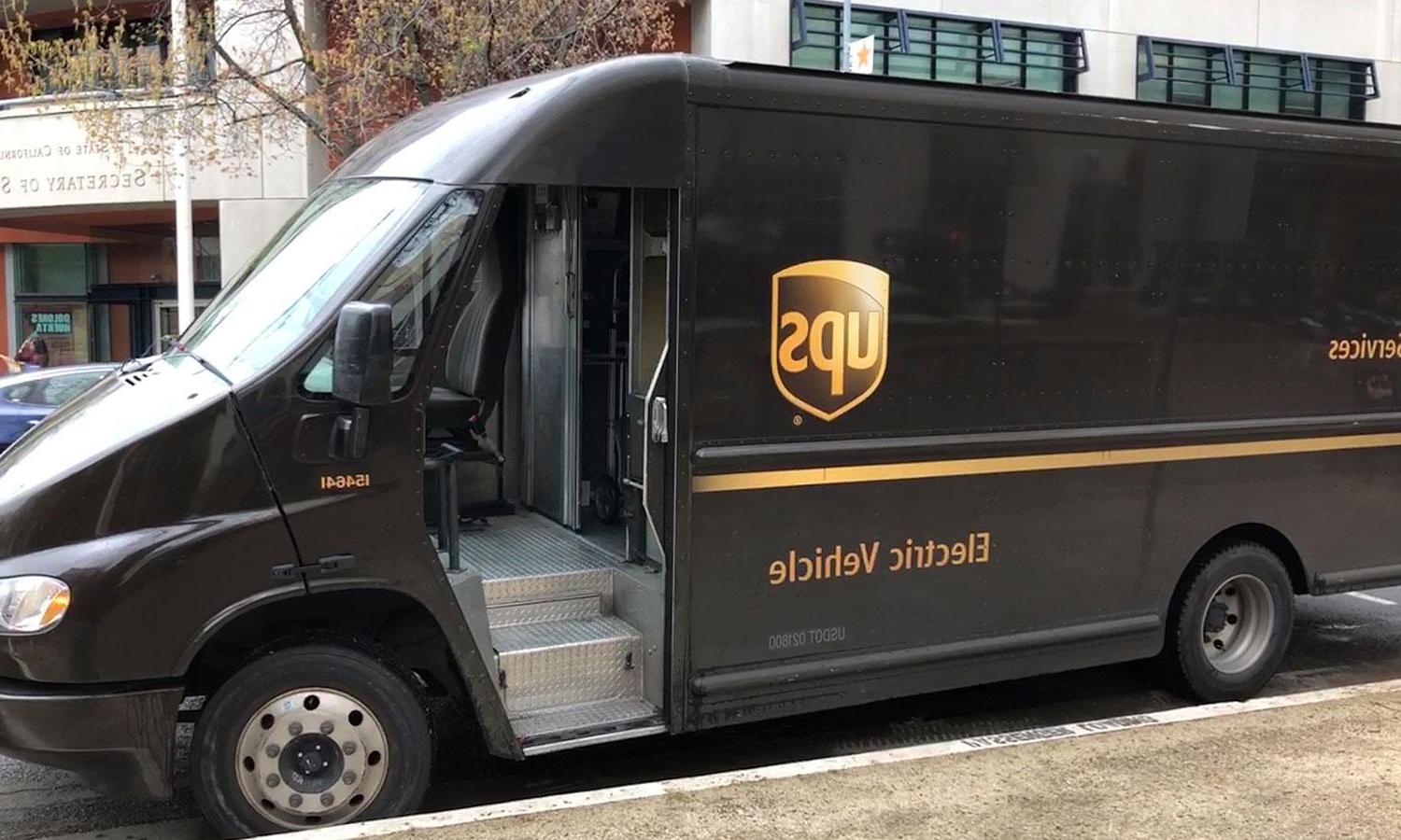 a ups electric delivery truck